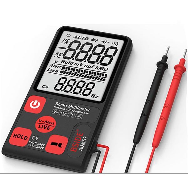 

multimeters portable digital multimeter adms7 s9cl large 3.5\" lcd 3-line display voltmeter dmm ac dc voltage ncv ohm hz tester auto ra