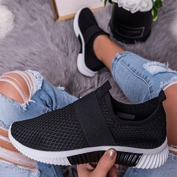 

2021 new spring and summer women's casual shoes outdoor sports single comfortable round head breathable large