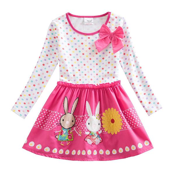 

new 2021 spring girls knit cotton dot print casual long sleeve cartoon for kids children sjug, Red;yellow