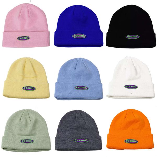 

hat cccmn wool men's autumn and tide casual knitted versatile cold solid color warm, Blue;gray