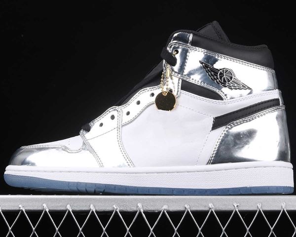 

high og white silver 1s jumpman 1 shoe basketball shoes mens womens sports sneaker