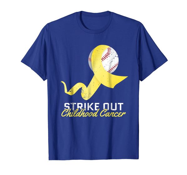 

strike out childhood cancer shirt awareness gold ribbon, White;black