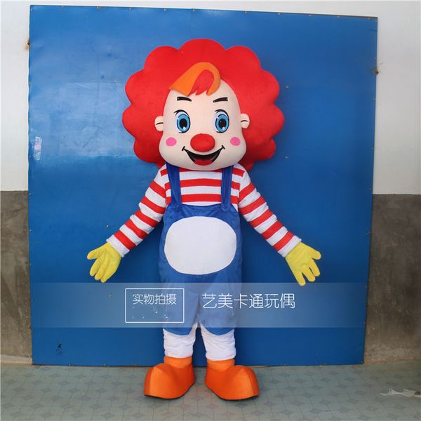 

mascot costumes clown mascot costume halloween birthday party cartoon apparel costumes outfits clothing advertising carnival, Red;yellow
