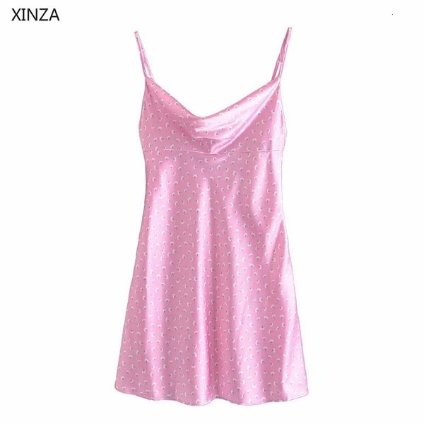 

casual dresses women backless summer floral print pink mini sleeveless straps beach back zip feminine vestidos g8wn, Black;gray