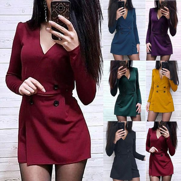 

overall outfit working womens jumpsuits long sleeve deep v neck double breasted shorts pants jumpsuit, Black;white