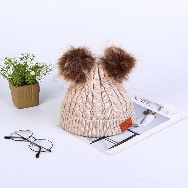 

winter thicken warm hat for men and women ear warm hat with hairball