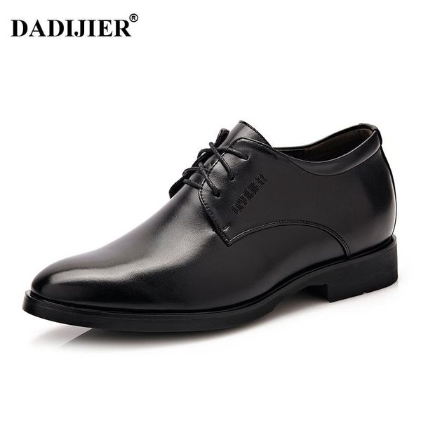 

dress shoes dadijier men height increasing 6cm classic wedding st78, Black