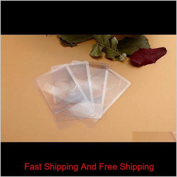 

wholesale- 10 pcs transparent 3 x magnifier magnification lens pvc bookmark magnifier z4tdt v5jaz
