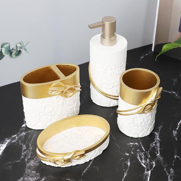 

bath accessory set european-style bathroom resin four-piece of simple and creative toiletries tool household el accessories