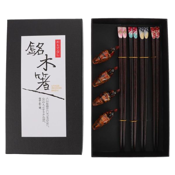 

chopsticks 1 set japanese style practical wooden cutlery gift with rests