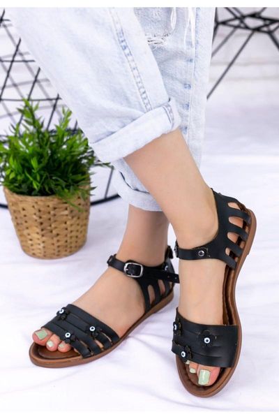 

sandals women's black antony skin sandlet