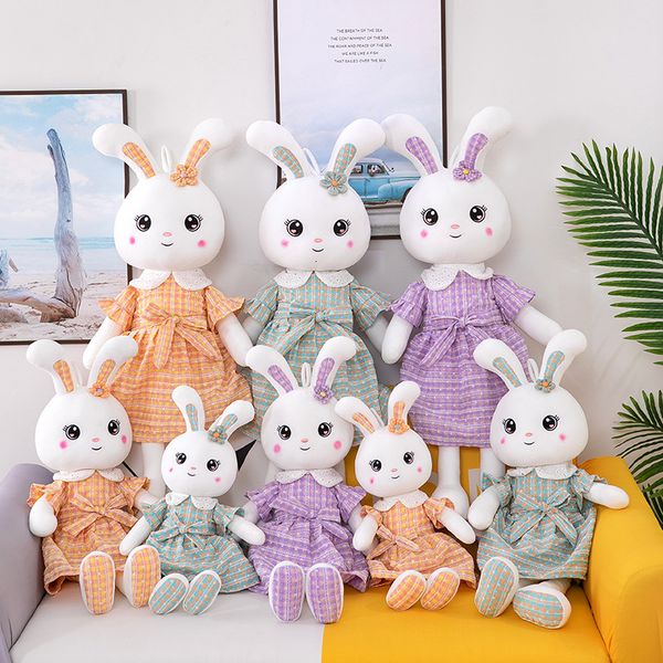 

dolls creative cute flower tea rabbit doll plush toy baby pillow gift