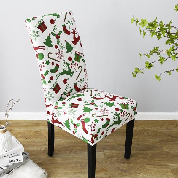 

chair covers merry christmas cover for dining room banquette home decor stretch printed spandex soft fabric seat case 2021