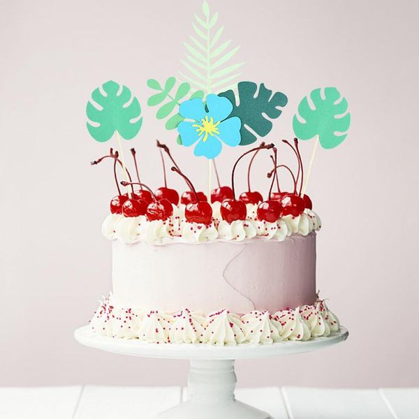 

other event & party supplies happy birthday letter palm leaf cake er baking dessert flamingo tropical theme decor cupcake baby shower su