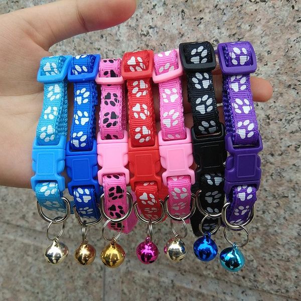 

cat collars & leads 1pc colorful dog pet collar with bell adjustable buckle puppy supplies accessories small chihuahua