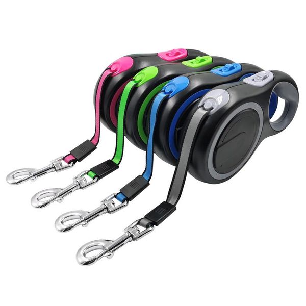 

new long strong pet leash for large dogs durable nylon retractable big walking leash leads automatic extending dog rope