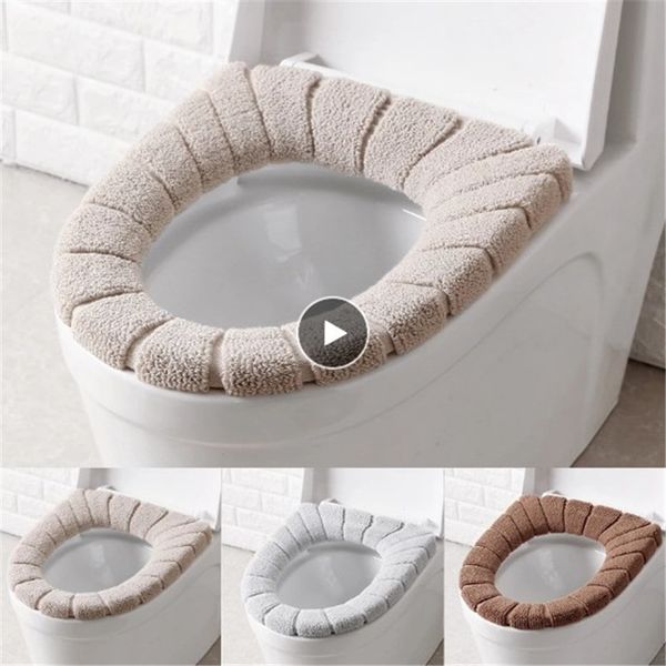 

toilet seat cover warm soft acrylic washable mat home decor closestool mat seat case toilet lid cover accessories bathroom home