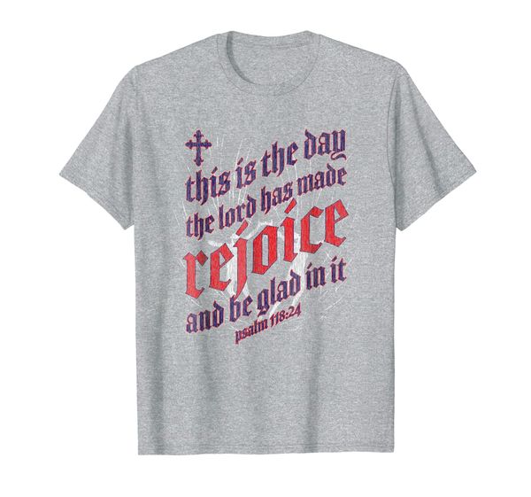 

psalm 118:24 christian t-shirt: cool bible verse design #03, White;black