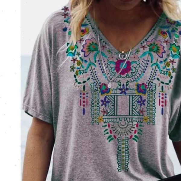 

women summer embroidery women t shirt flower print v neck short sleeve girls t shirts ladies floral tee shirt woman, White