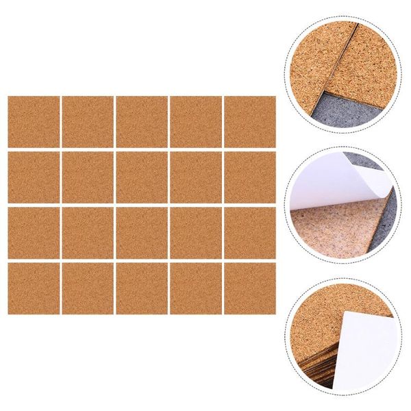 

mats & pads 80pcs self-adhesive cork square heat insulated diy anti-scalding coasters