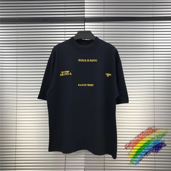 

2021 new streetwear 3d foam impresso kanye west jesus rei camisa das mulheres dos homens 1:1 alta qualidade pescoo superior t l03t, White;black