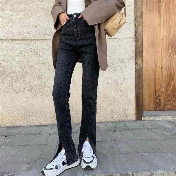 

high waist jeans for women wide leg pants plus size harajuku mom jeans skinny denim streetwear black long trousers, Blue