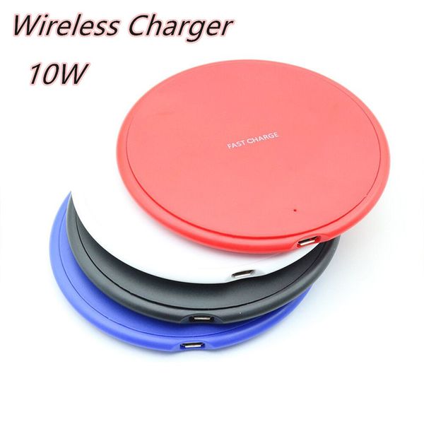 

10w fast wireless charger usb charging pad for iphone 12 mini 11 pro xs max xr x 8 plus s10 s9 s8 s7 edge note 10 with retail box