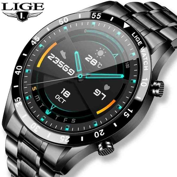 

lige bluetooth phone smart watch men waterproof sports fitness health tracker weather display 2020 new smartwatch woman
