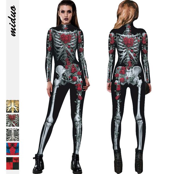 

3d skull digital printing women's jumpsuit new fashion cosplay pants, Black