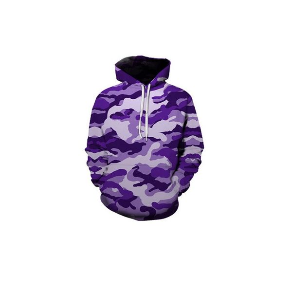 

colorful pattern trend, cool personality, long sleeve 3d hooded sweater, Black