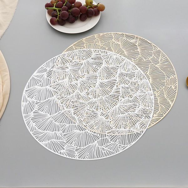 

mats & pads pvc leaves hollow nordic style non-slip kitchen placemat insulation pad dish coffee table mat home el decor 51034