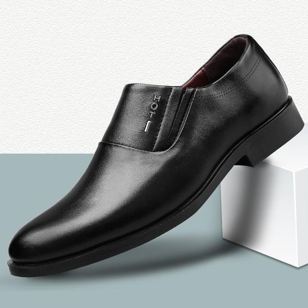 

dress shoes mazefeng brand 2021 business men oxfords set of feet black brown male office wedding pointed men's leather 38-48