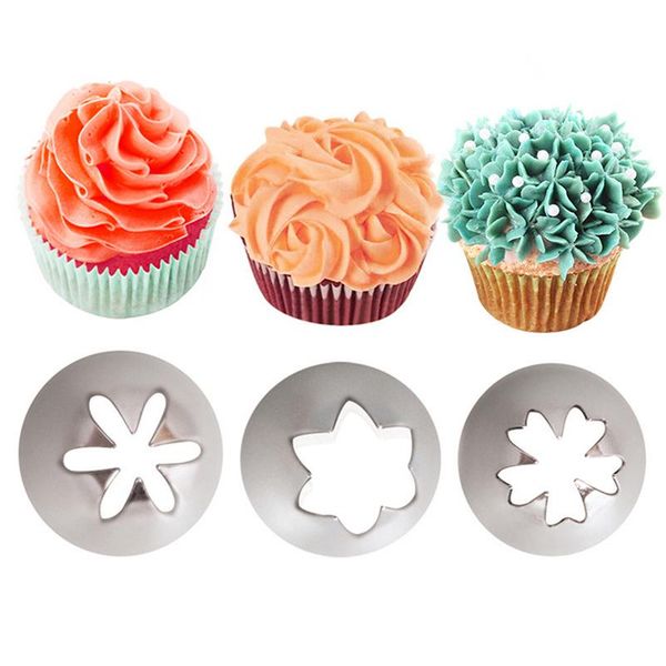 

cream cake icing piping frosting stainless steel nozzle pastry tip sets for baking and fondant cupcake decorating tools