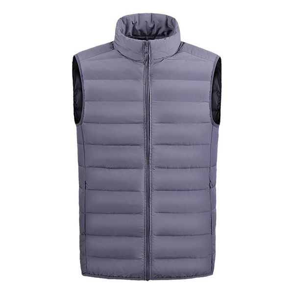 

men's vests men vest outdoor waterproof windproof stand collar jacket 2021 women winter thermal clothing waistcoat, Black;white