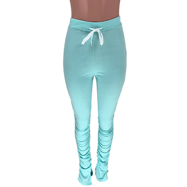 

high waist ruched pants women stacked leggings tight fitting casual pants flare trousers folds legging stacked sweatpants women, White;red