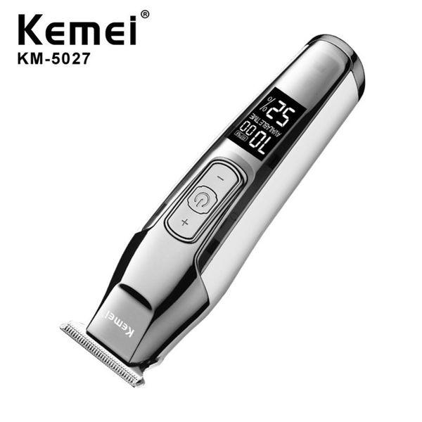 KEMEI KM-5027 cabelo clipper profissional aparador de cabelo sem fio para homens barba cortador elétrico cabeça cabeça máquina de corte de cabelo alta qualidade