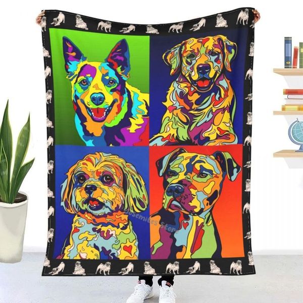 

blankets cartoon cat and dog throw blanket sherpa bedding soft