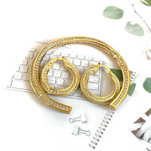 

cel mark cyber monday fashion new full diamond earrings women's bracelet fashion versatile earrings women's straight, Black