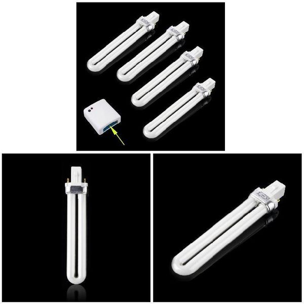 

nail dryers 4pcs 9w curing uv gel lamp art dryer light bulb tube replacement fa