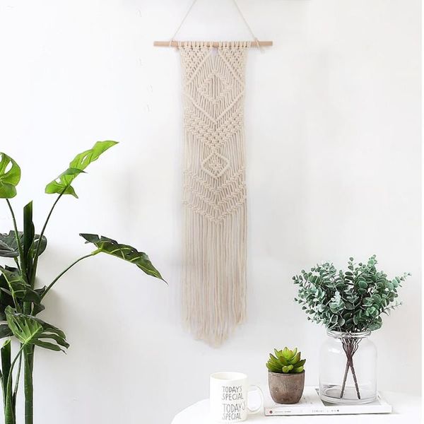 

tapestries bohemian wall hanging tapestry macrame woven cotton handmade fabric farmhouse dorm room home decoration boho art decor