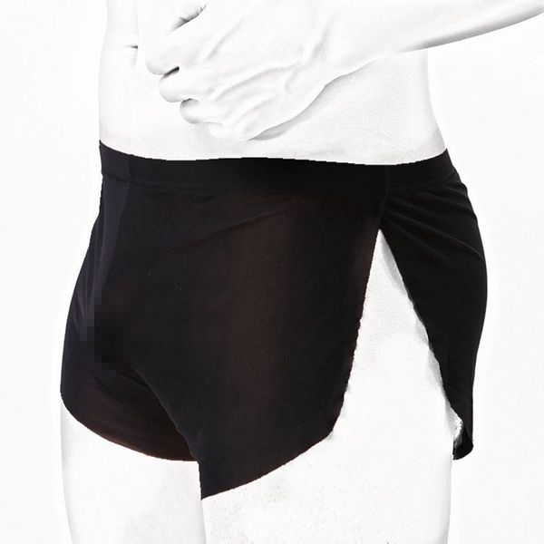 

price short health underwear mesh boxers performing breathing men ultra-thin low-waist arrow, Black;white