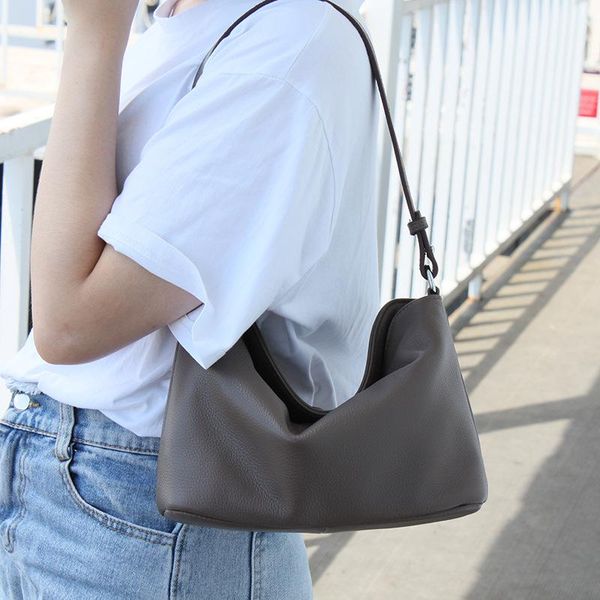 

evening bags 100% genuine leather women shoulder casual crossbody bag soild zip daily female messenger quality soft handbags