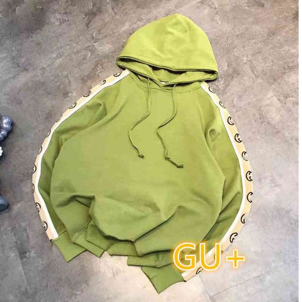 

2022 factory wholesale new gu autumn winter 3m reflective webbing hoodie men's and women's large loose long sleeved top, Black