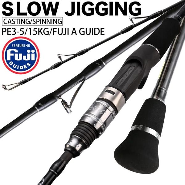 

boat fishing rods jellison sea slow jigging rod japan full fuji parts spinning casting lure weight 60-300g ocean