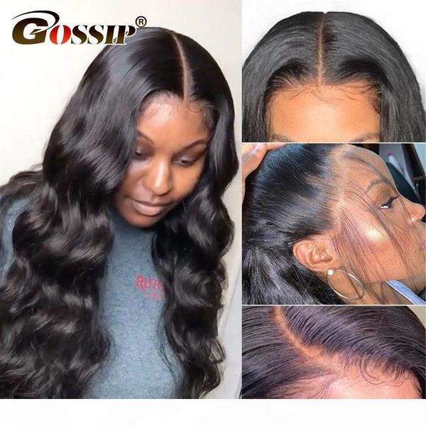 

gossip lace frontal wig pre plucked with baby hair body wave wig 13x4 13x6 lace front human hair wigs for black women remy