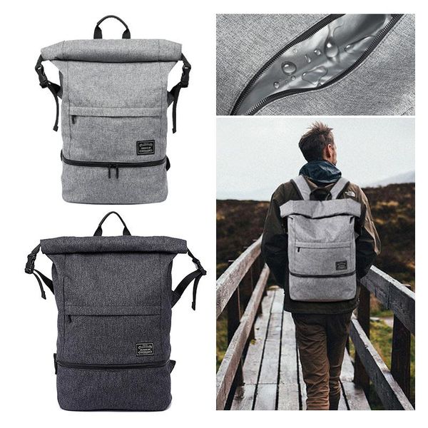 

backpack men's 18" 19 inch lapmultifunctional waterproof canvas teenager travel shoes pack for women school bag