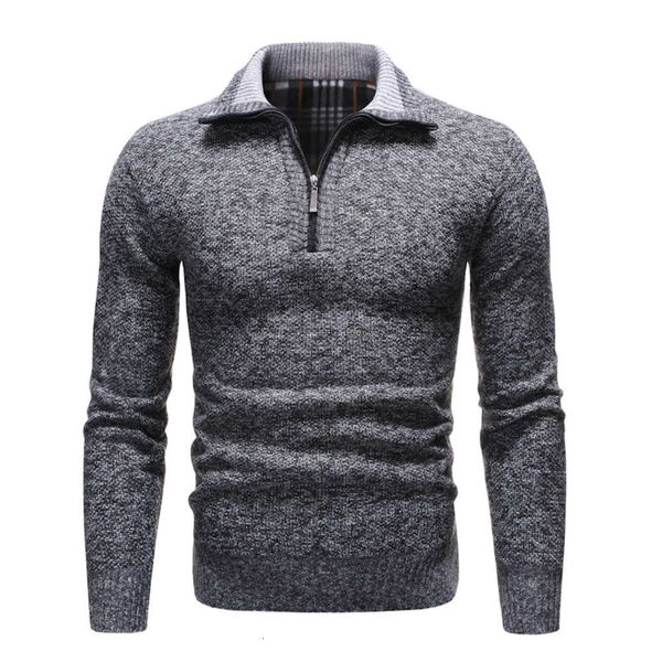 

2021 new coat style slim solid color pullover men's sweater, White;black