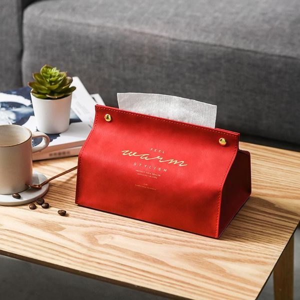 

tissue boxes & napkins napkin holder ins nordic leather box paper dispenser case for office home decoration cartona1023