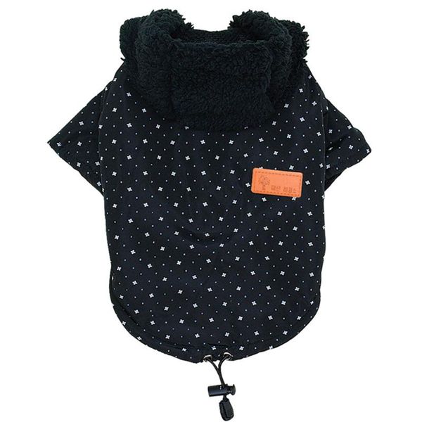 

dog apparel two legs high collar casual heat retention buttons practical adjustable strap cotton velvet winter warm home thickened coat