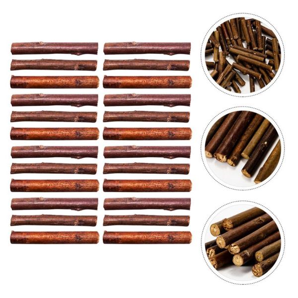 

100 pcs wood log sticks short wood sticks diy wooden crafts home decor supplies